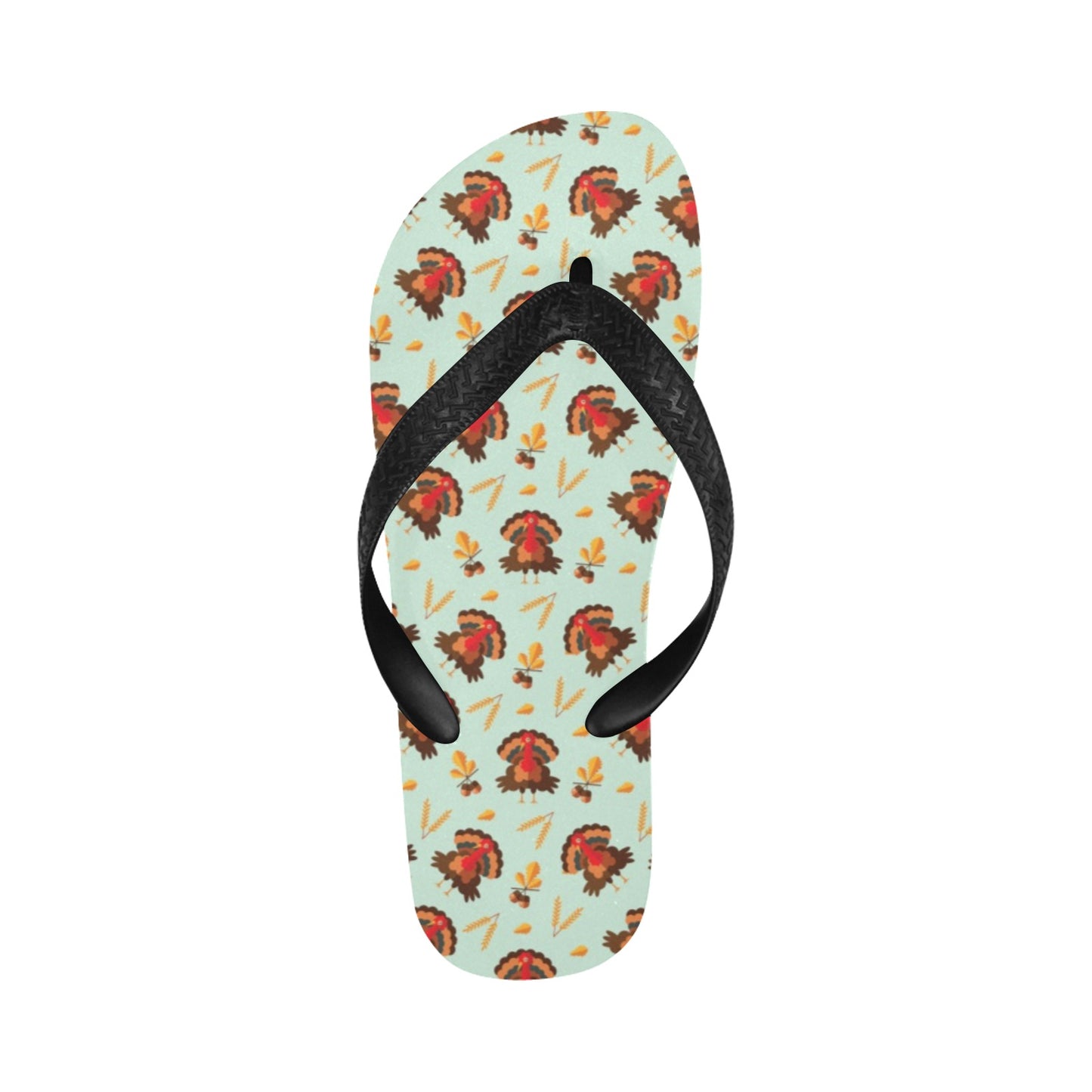 Thanksgiving Print Design LKS309 Flip Flops