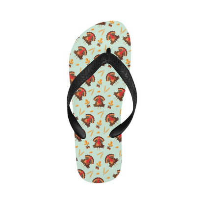 Thanksgiving Print Design LKS309 Flip Flops