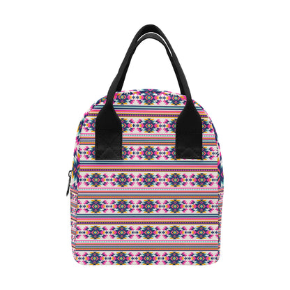 Indian Navajo Neon Themed Design Print Insulated Lunch Bag