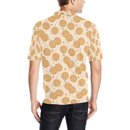 Waffle Print Design LKS303 Men Polo Shirt
