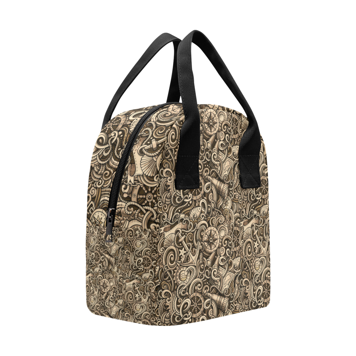 Nautical Tattoo Design Themed Print Insulated Lunch Bag