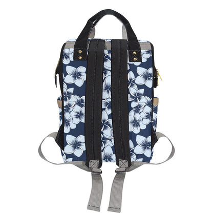 Plumeria Pattern Print Design A02 Diaper Bag Backpack