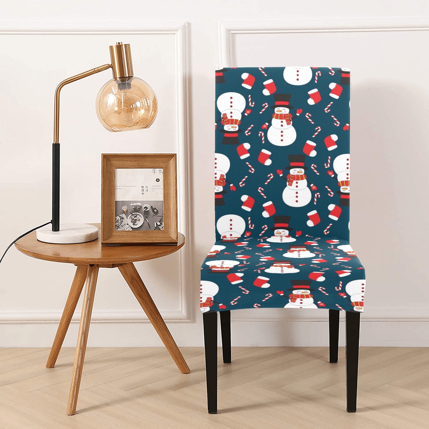 Snowman Print Design LKS301 Dining Chair Slipcover