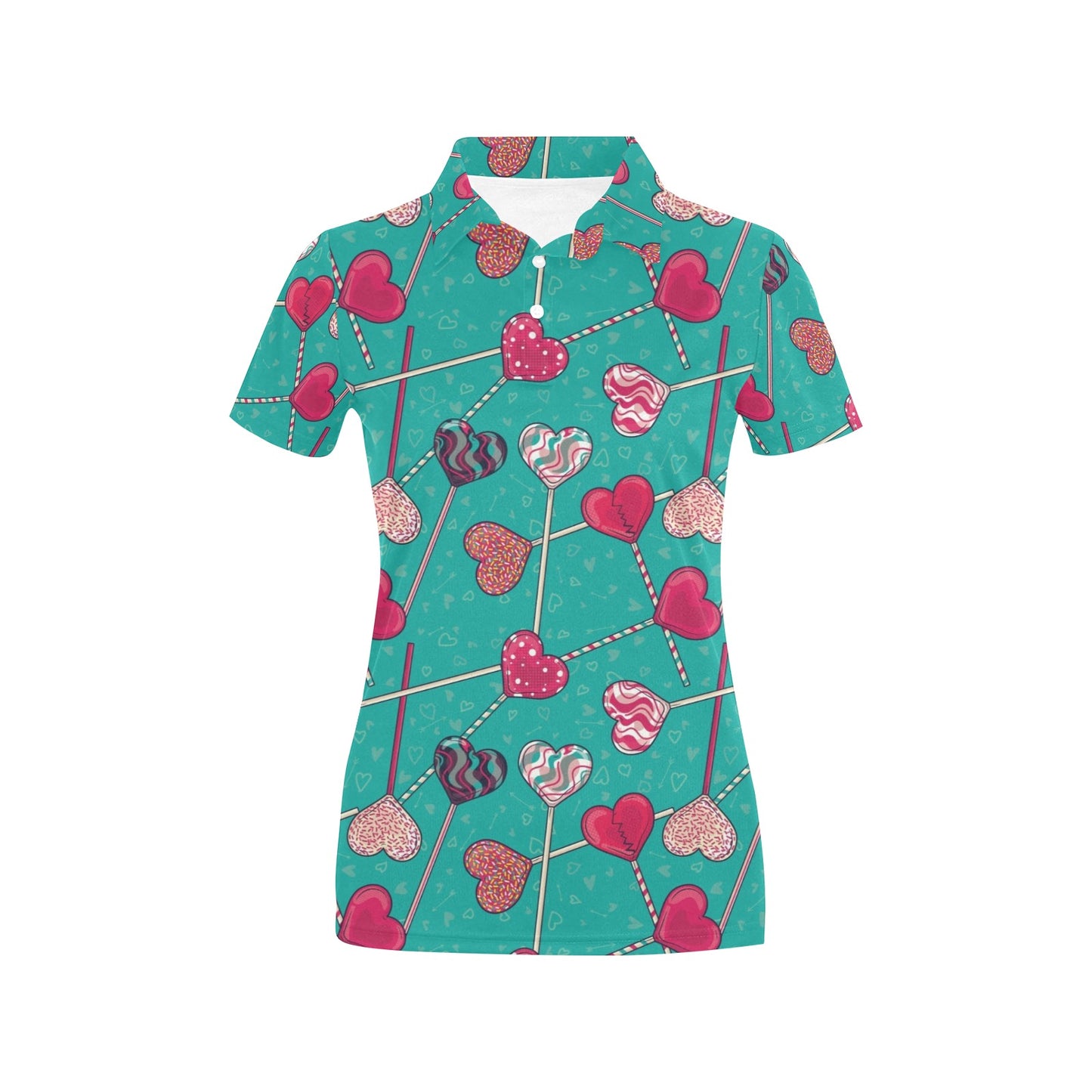 Lollipop Pattern Print Design LL01 Women's Polo Shirt