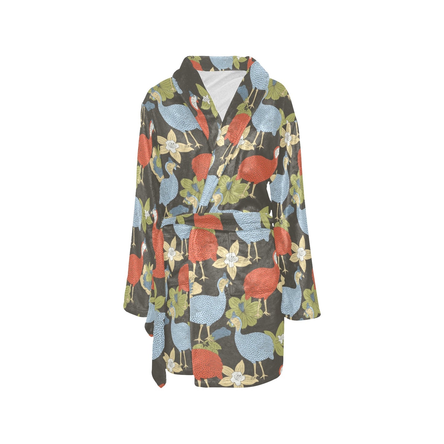 Guinea Fowl Pattern Print Design 02 Women's Fleece Robe