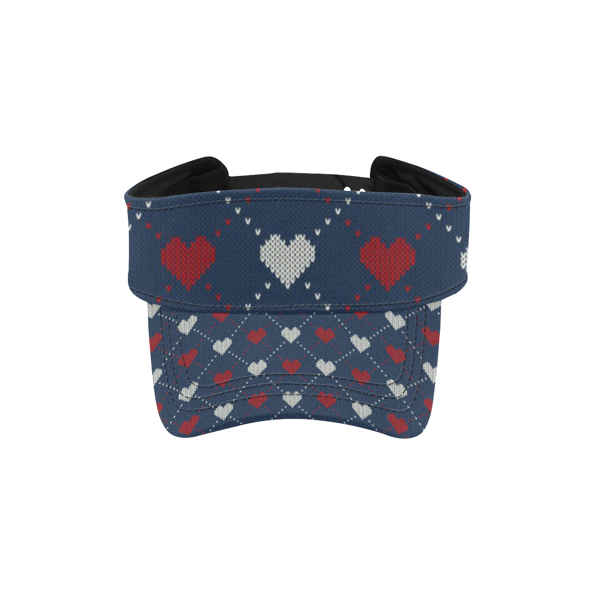 Heart Knit Pattern Print Design HE05 Unisex Sun Visor