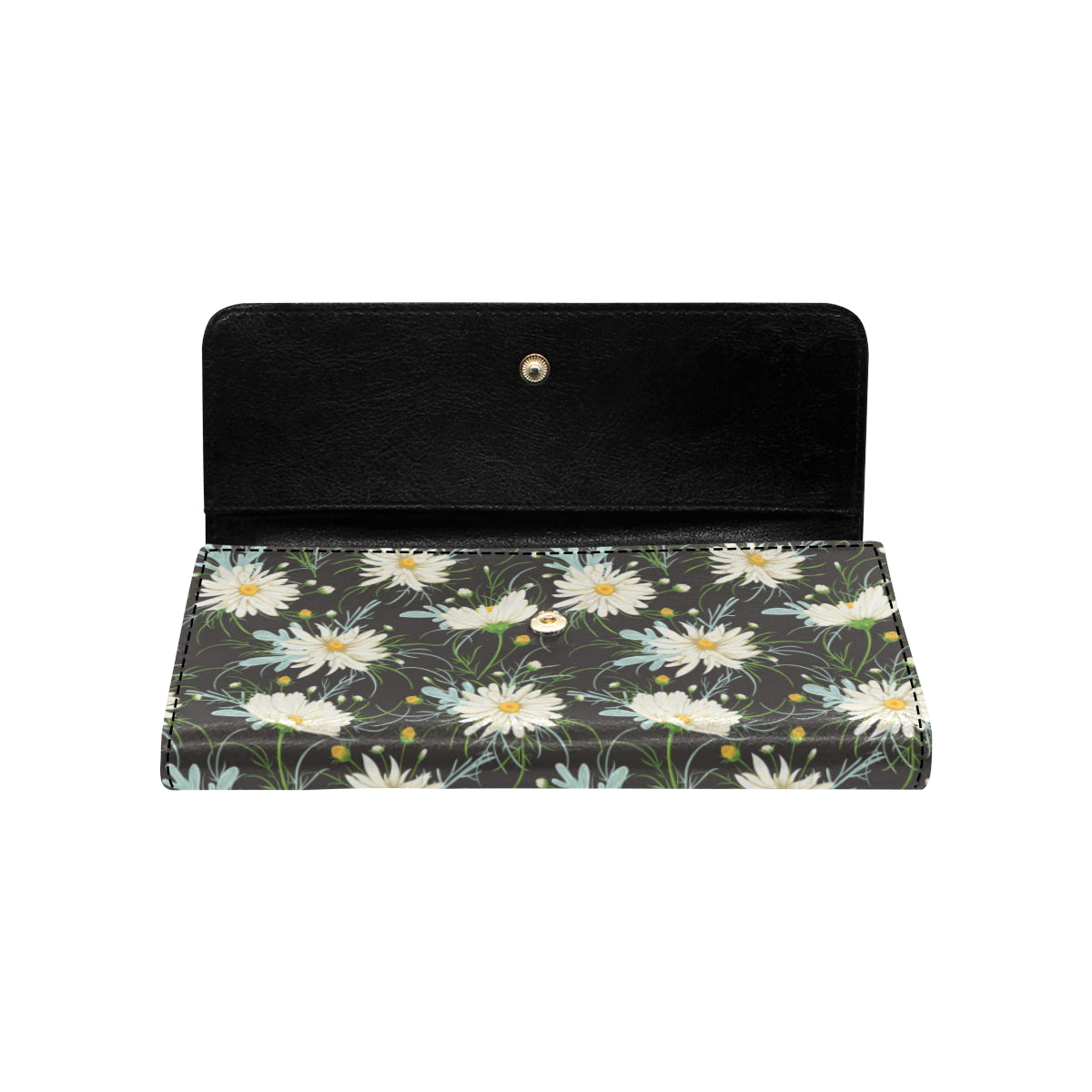 Daisy Pattern Print Design DS08 Women's Trifold Wallet