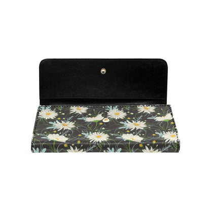Daisy Pattern Print Design DS08 Women's Trifold Wallet
