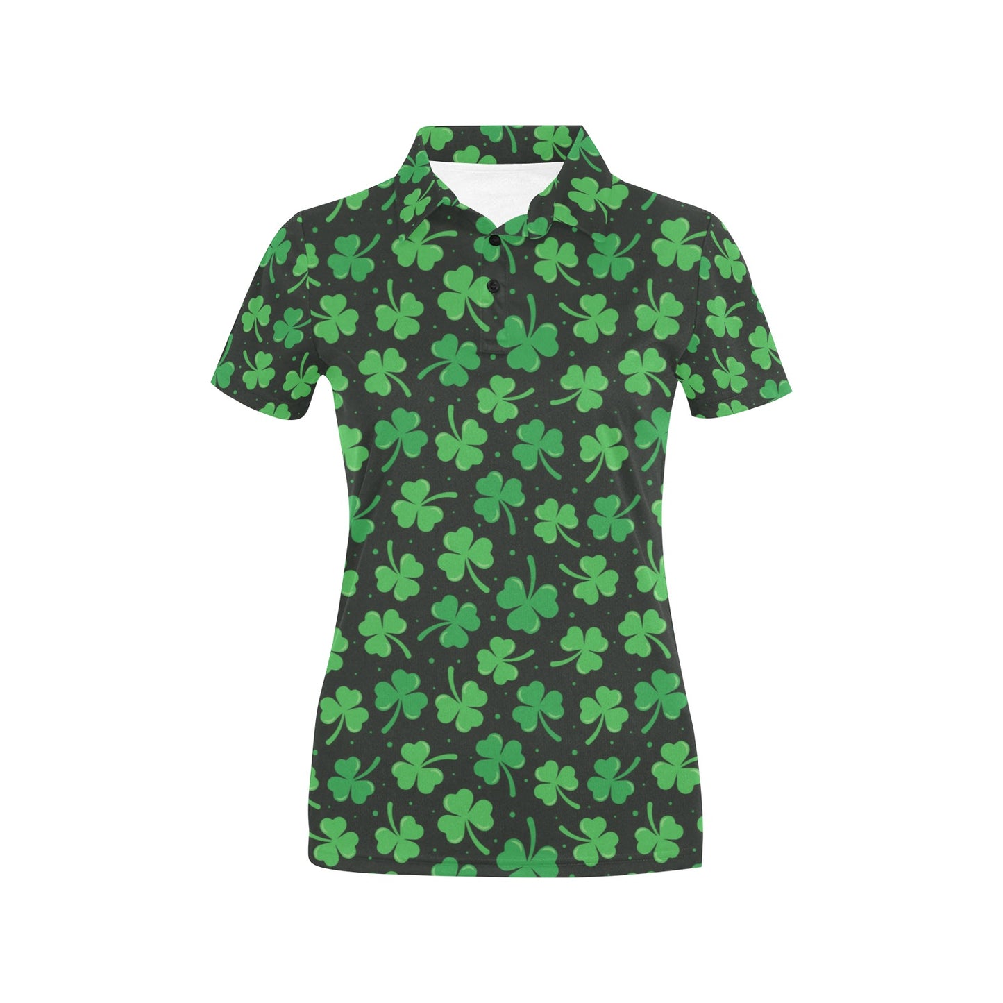 Clover Pattern Print Design 04 Women's Polo Shirt