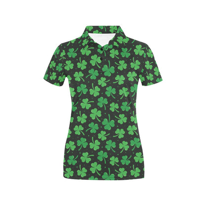 Clover Pattern Print Design 04 Women's Polo Shirt