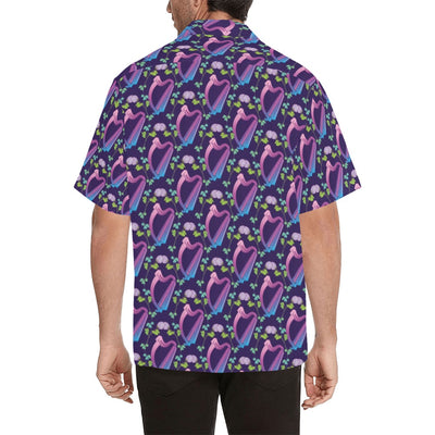 Harp Print Design LKS403 Men's Men's Hawaiian Shirt