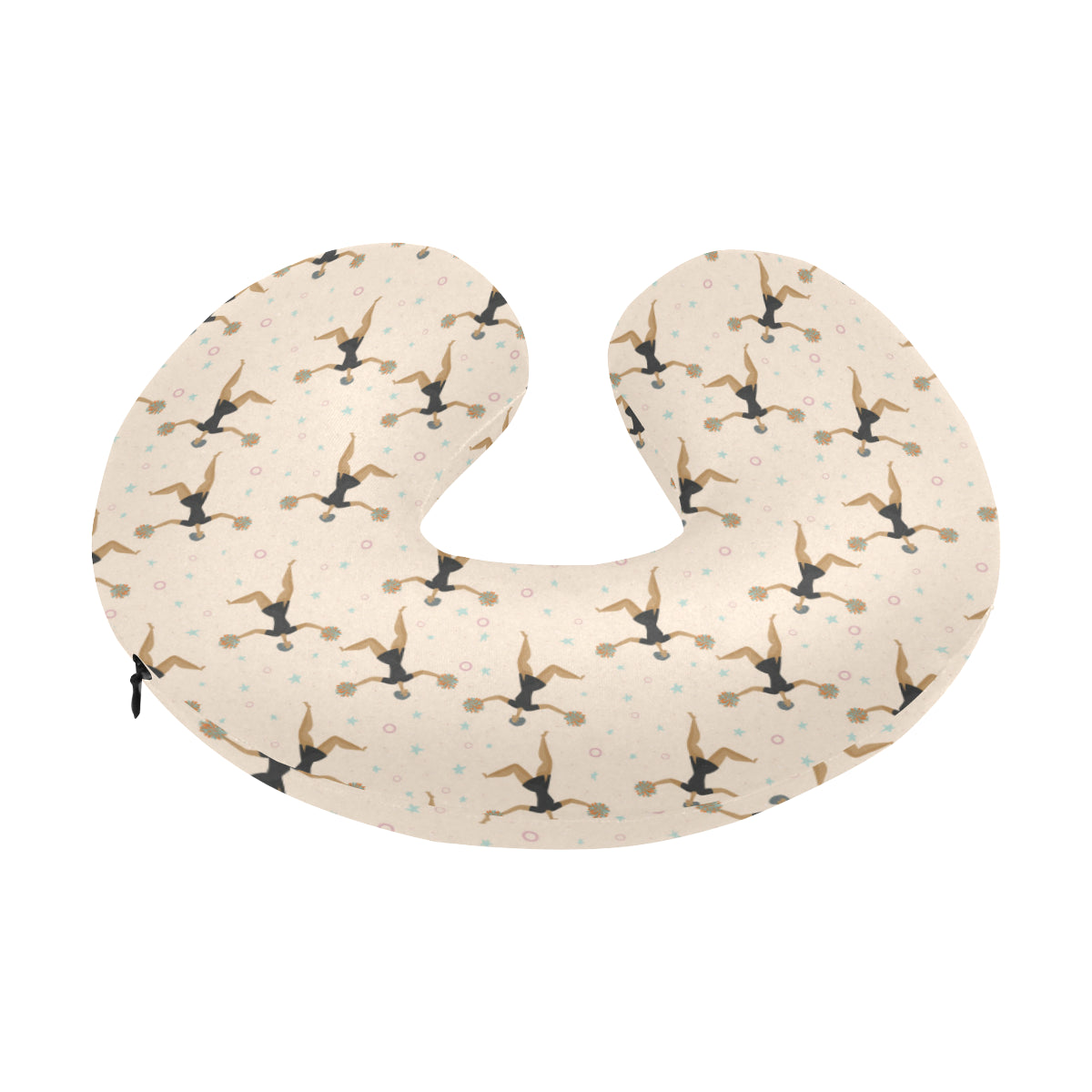 Cheerleader Pattern Print Design 03 U-Shaped Travel Neck Pillow