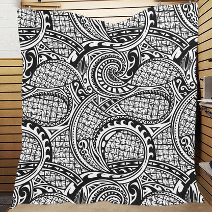 Polynesian Tribal Pattern Premium Quilt