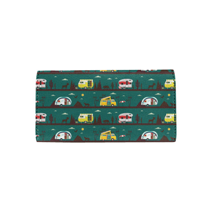 Camper Pattern Print Design 05 Women's Trifold Wallet