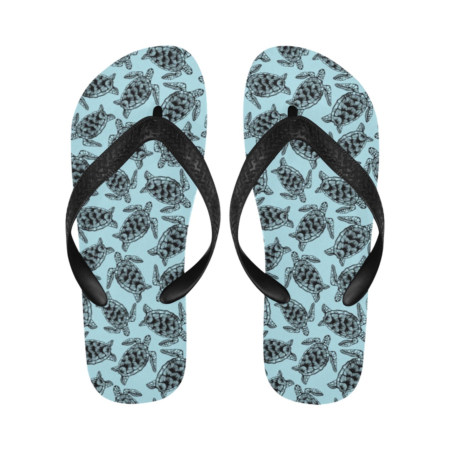 Sea Turtle Print Design LKS3010 Flip Flops