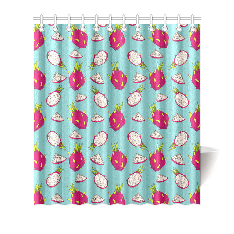 Dragonfruit Pattern Print Design DF01 Shower Curtain