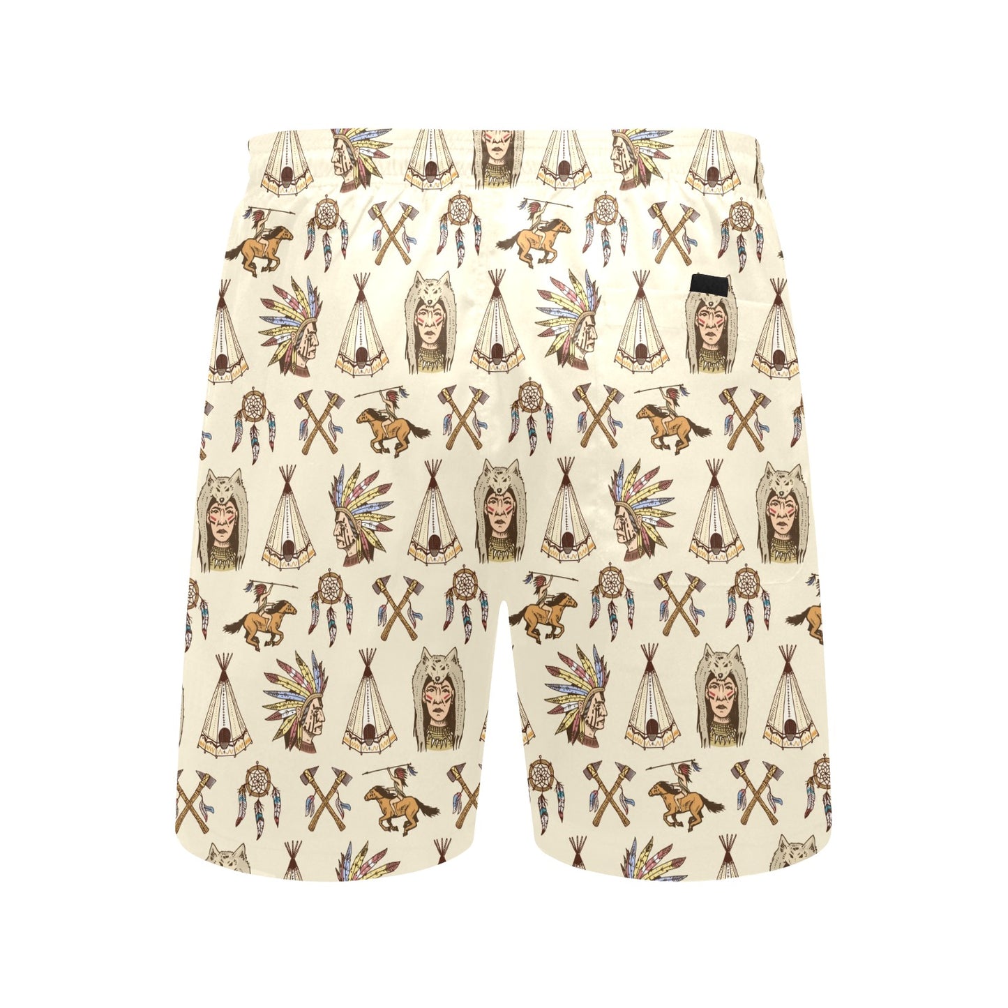 Native Indian Pattern Design Print Men's Swim Trunks Beach Shorts