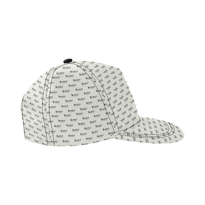 Trumpet Pattern Themed Print Snapback Cap