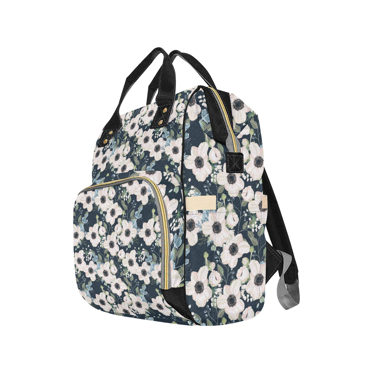 Anemone Pattern Print Design AM02 Diaper Bag Backpack