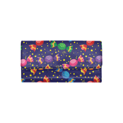 Candy Pattern Print Design CA06 Women's Trifold Wallet