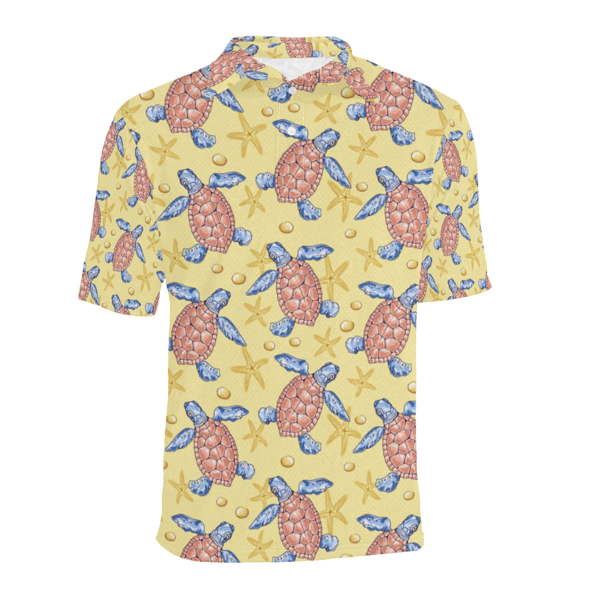 Sea Turtle Pattern Print Design T06 Men Polo Shirt