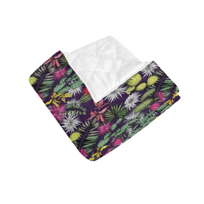 Cactus Pattern Print Design 08 Premium Quilt