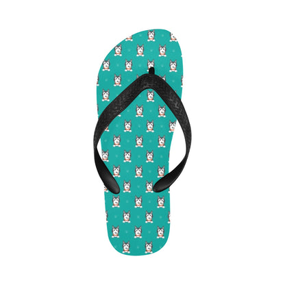 Siberian Huskies Print Design LKS304 Flip Flops