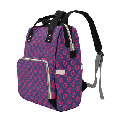 Water Lily Print Design LKS301 Diaper Bag Backpack