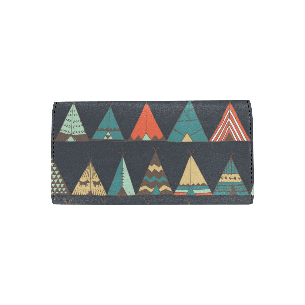 Tribal native american tent Aztec Women's Trifold Wallet