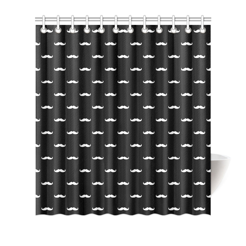 Mustache Pattern Print Design A04 Shower Curtain
