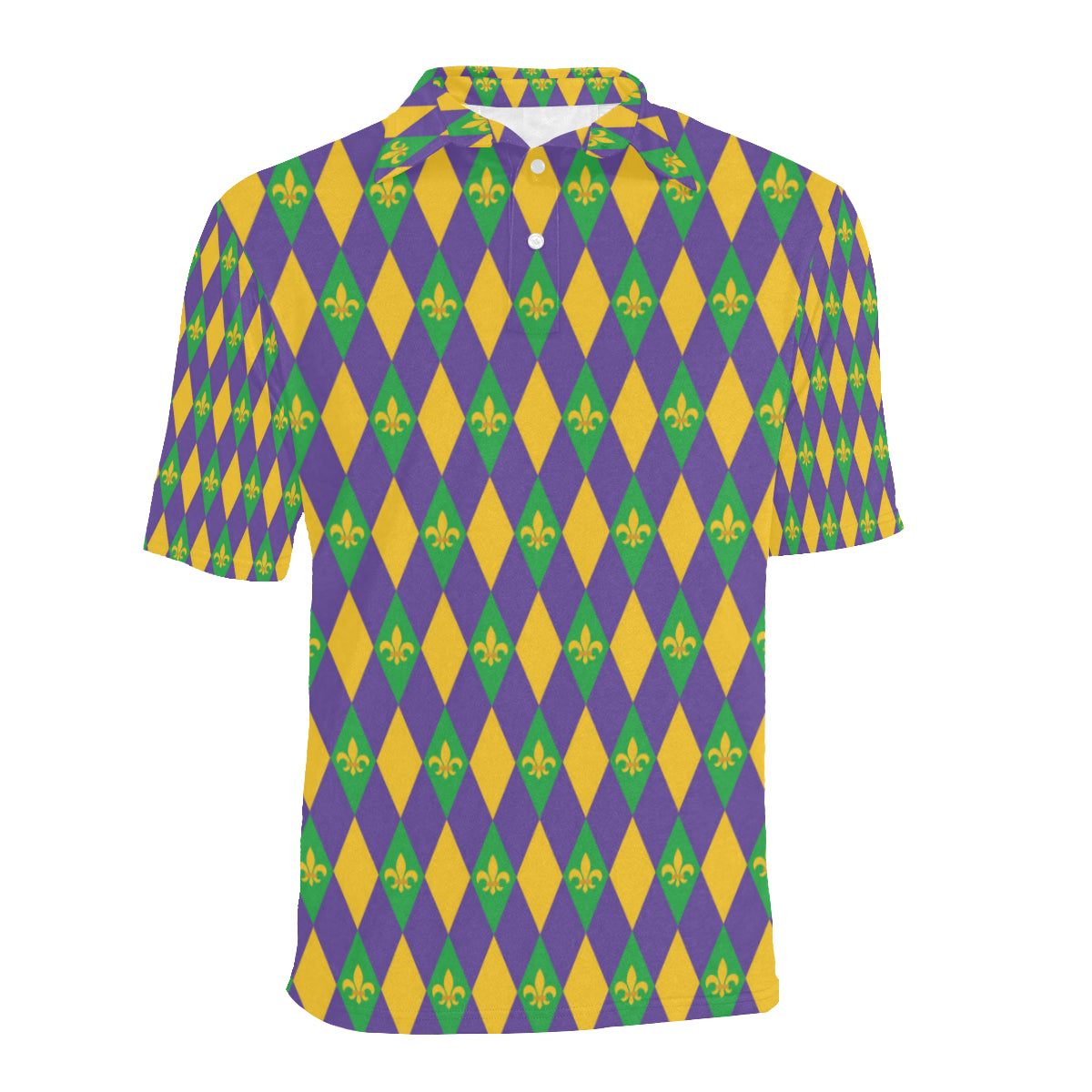 Mardi Gras Pattern Print Design 05 Men Polo Shirt