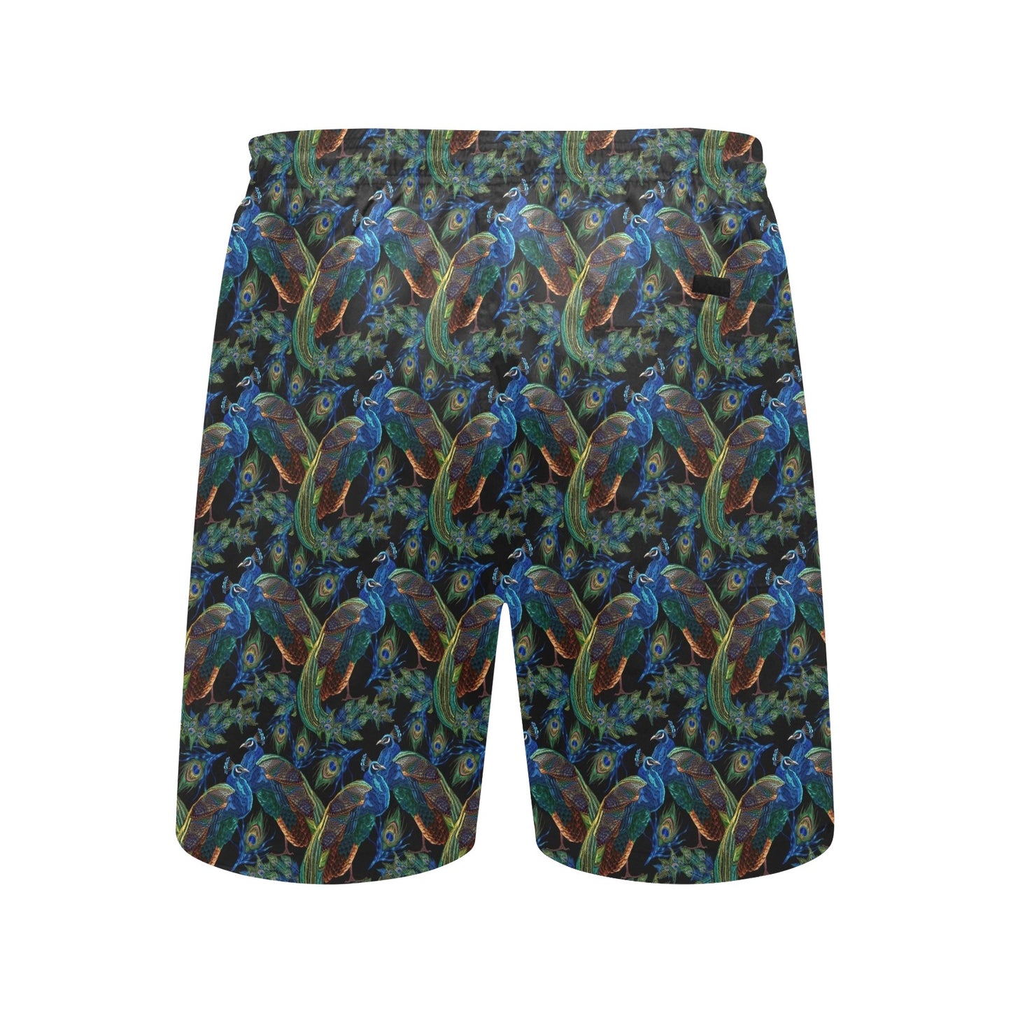 Peacock Themed Design Print Men's Swim Trunks Beach Shorts