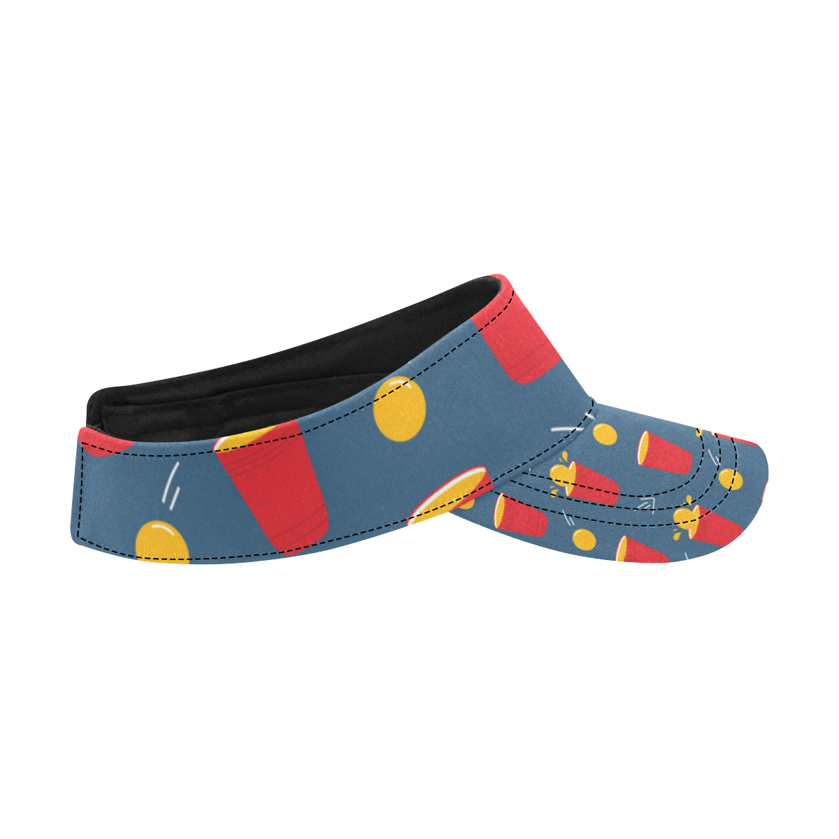 Beer Pong Pattern Print Design 02 Unisex Sun Visor