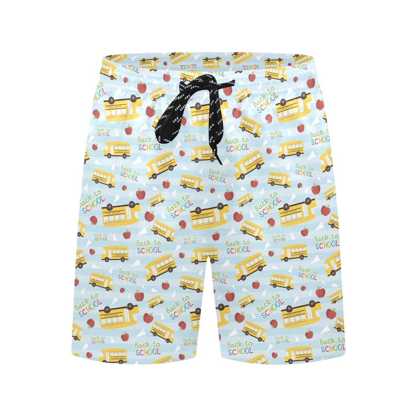 School Bus Back To School Print Design LKS303 Men's Swim Trunks Beach Shorts
