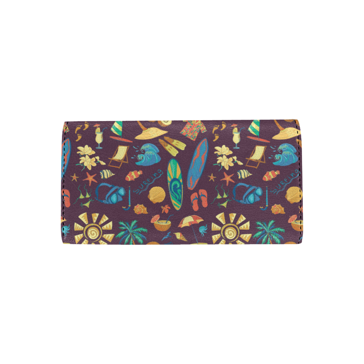Aloha Hawaii Pattern Print Design 01 Women's Trifold Wallet