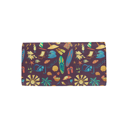 Aloha Hawaii Pattern Print Design 01 Women's Trifold Wallet