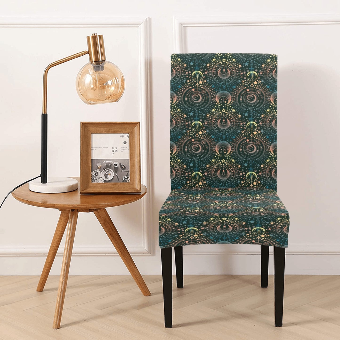 Sun Moon Print Design LKS307 Dining Chair Slipcover