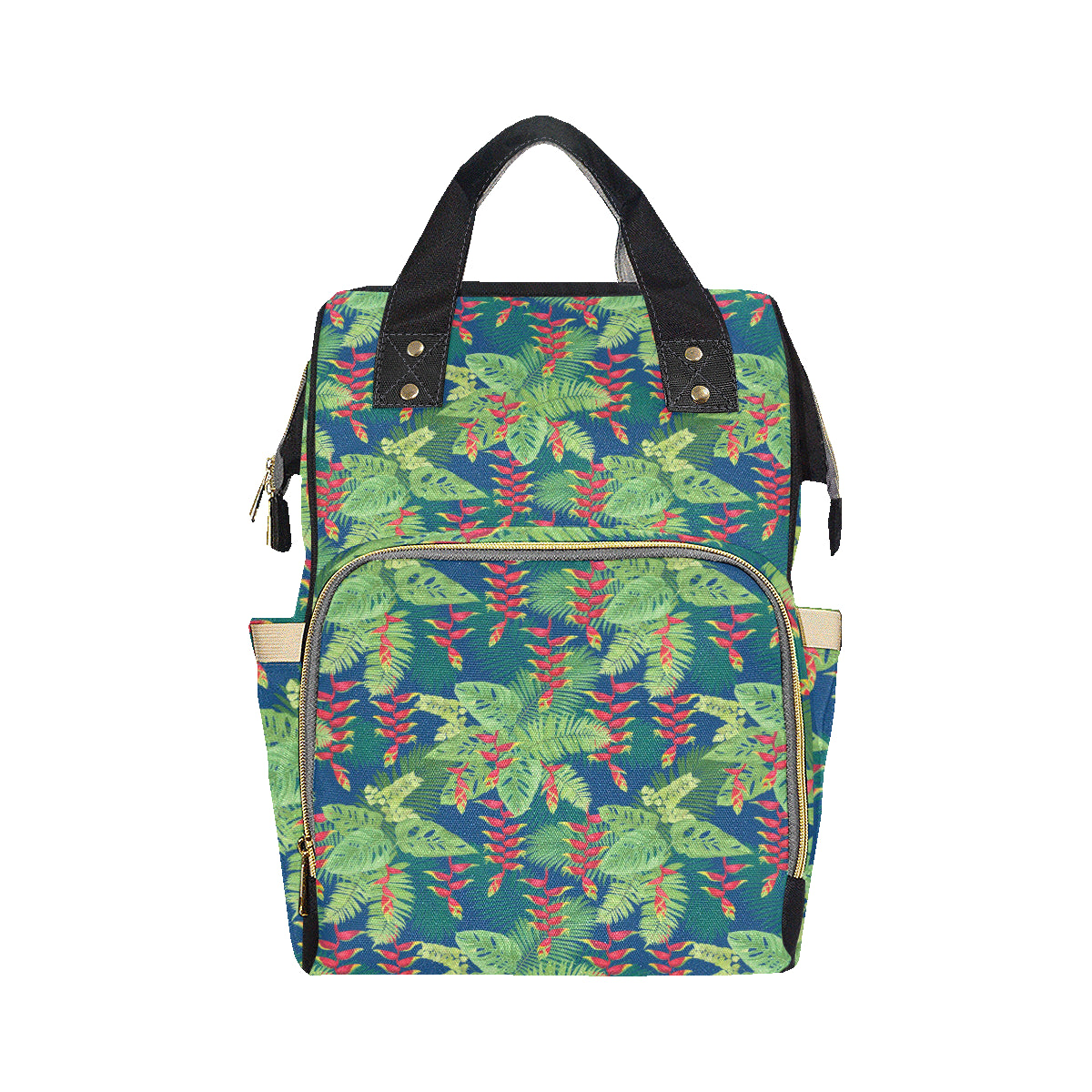 Heliconia Pattern Print Design HL08 Diaper Bag Backpack
