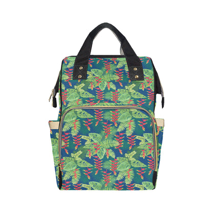 Heliconia Pattern Print Design HL08 Diaper Bag Backpack