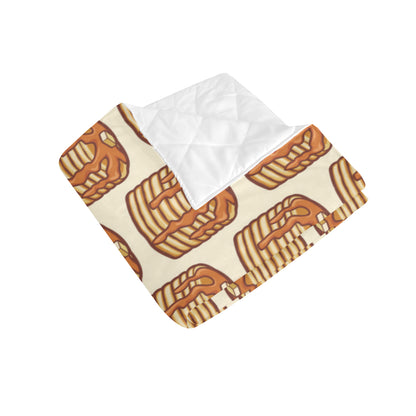 Pancake Pattern Print Design A02 Premium Quilt