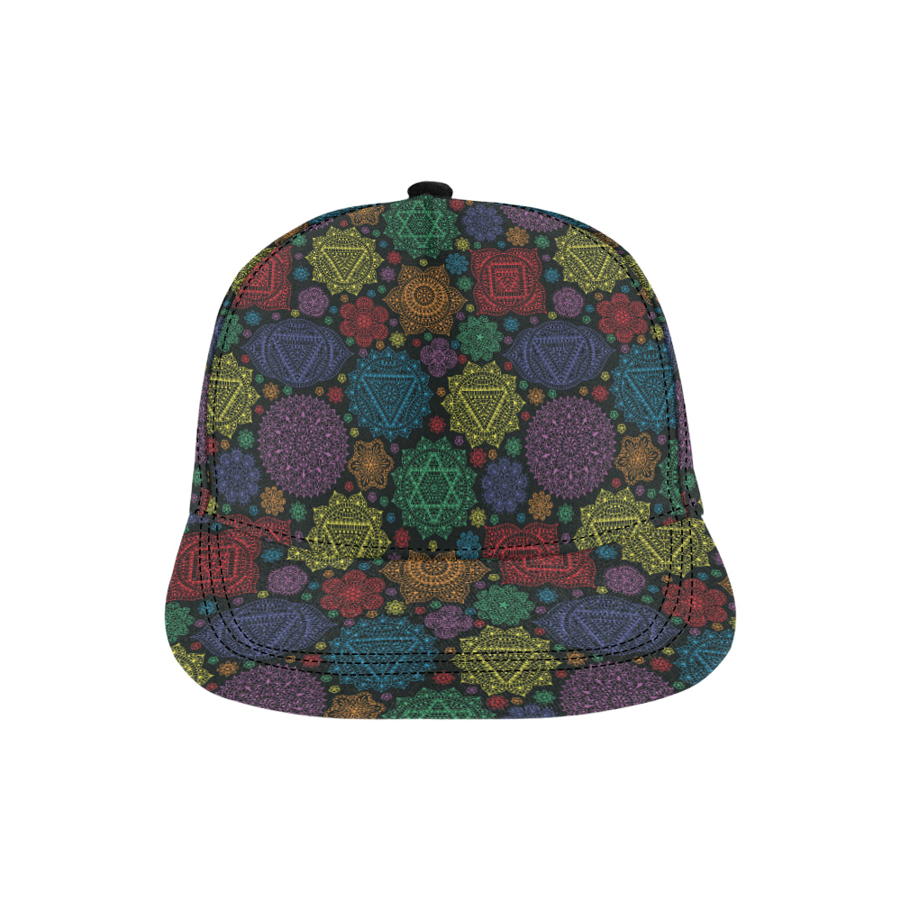 Chakra Mandala Print Pattern Snapback Cap