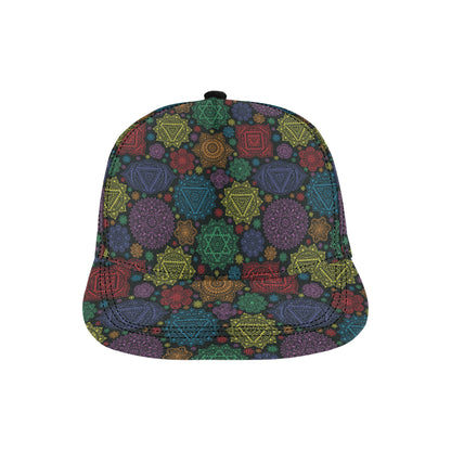 Chakra Mandala Print Pattern Snapback Cap