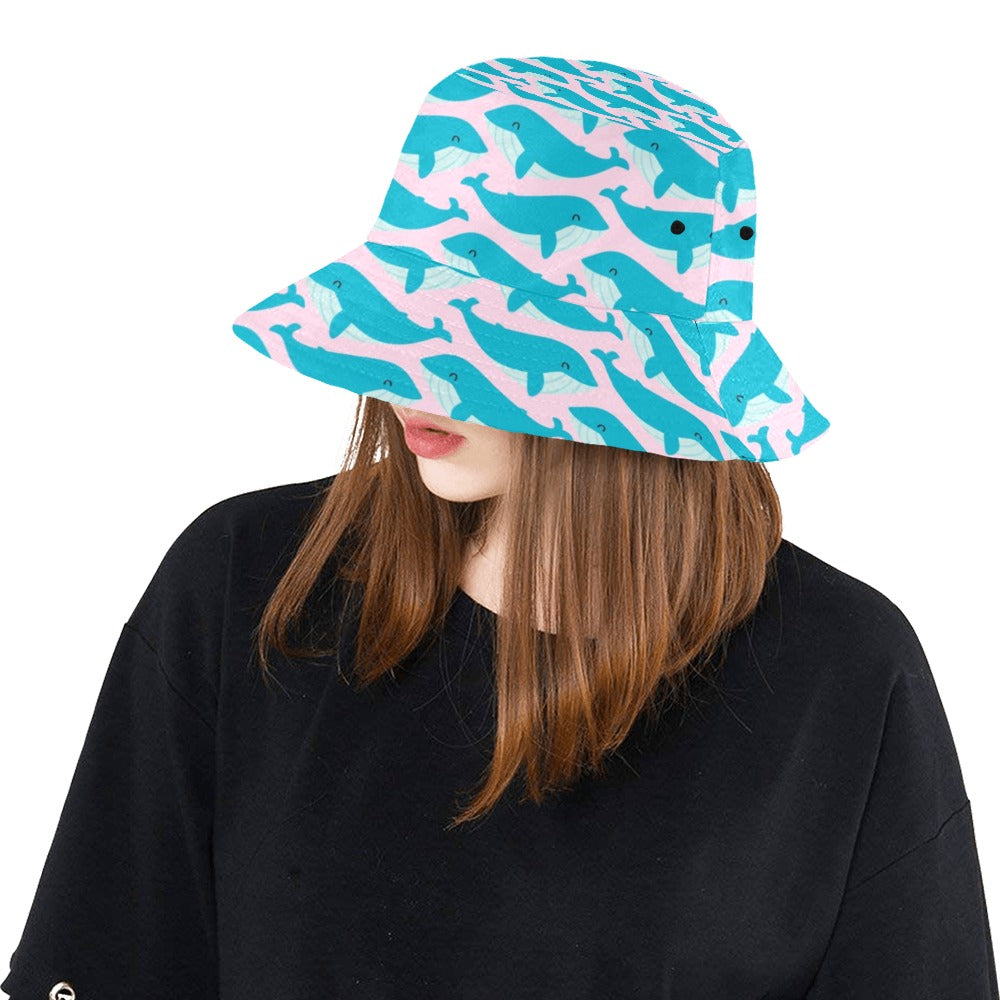 Whale Print Design LKS302 Unisex Bucket Hat