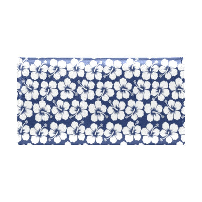 Hibiscus Blue Hawaiian Flower Pattern Women's Trifold Wallet