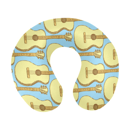 Acoustic Guitar Pattern Print Design 03 U-Shaped Travel Neck Pillow