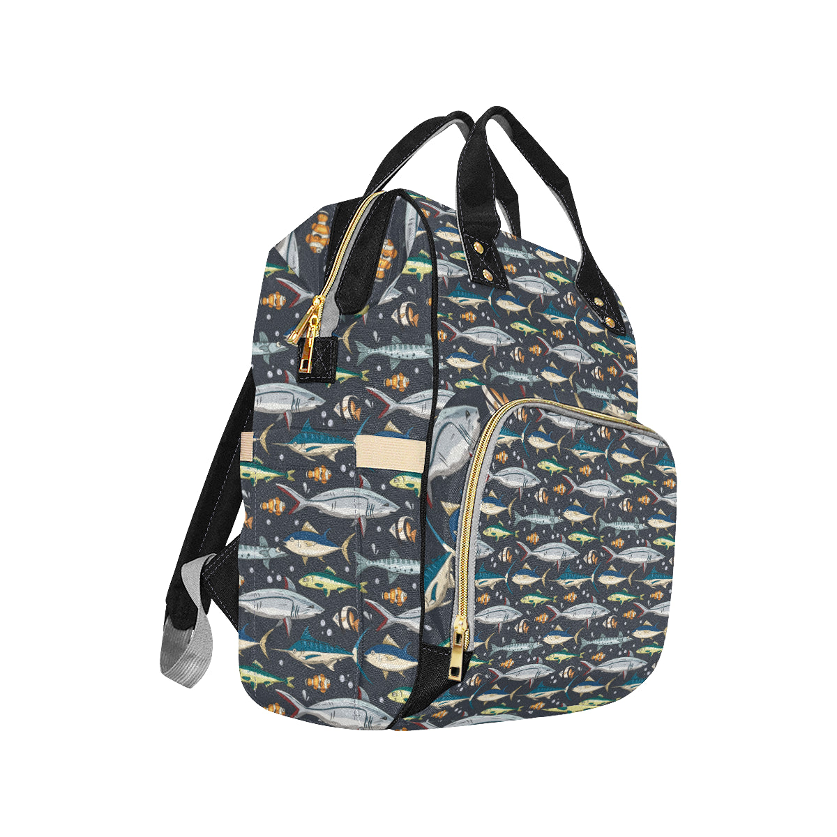 Swordfish Pattern Print Design 04 Diaper Bag Backpack