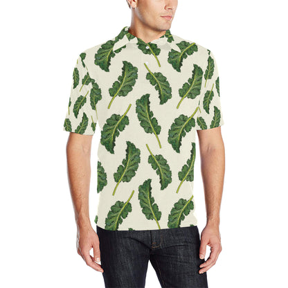 Kale Pattern Print Design 03 Men Polo Shirt