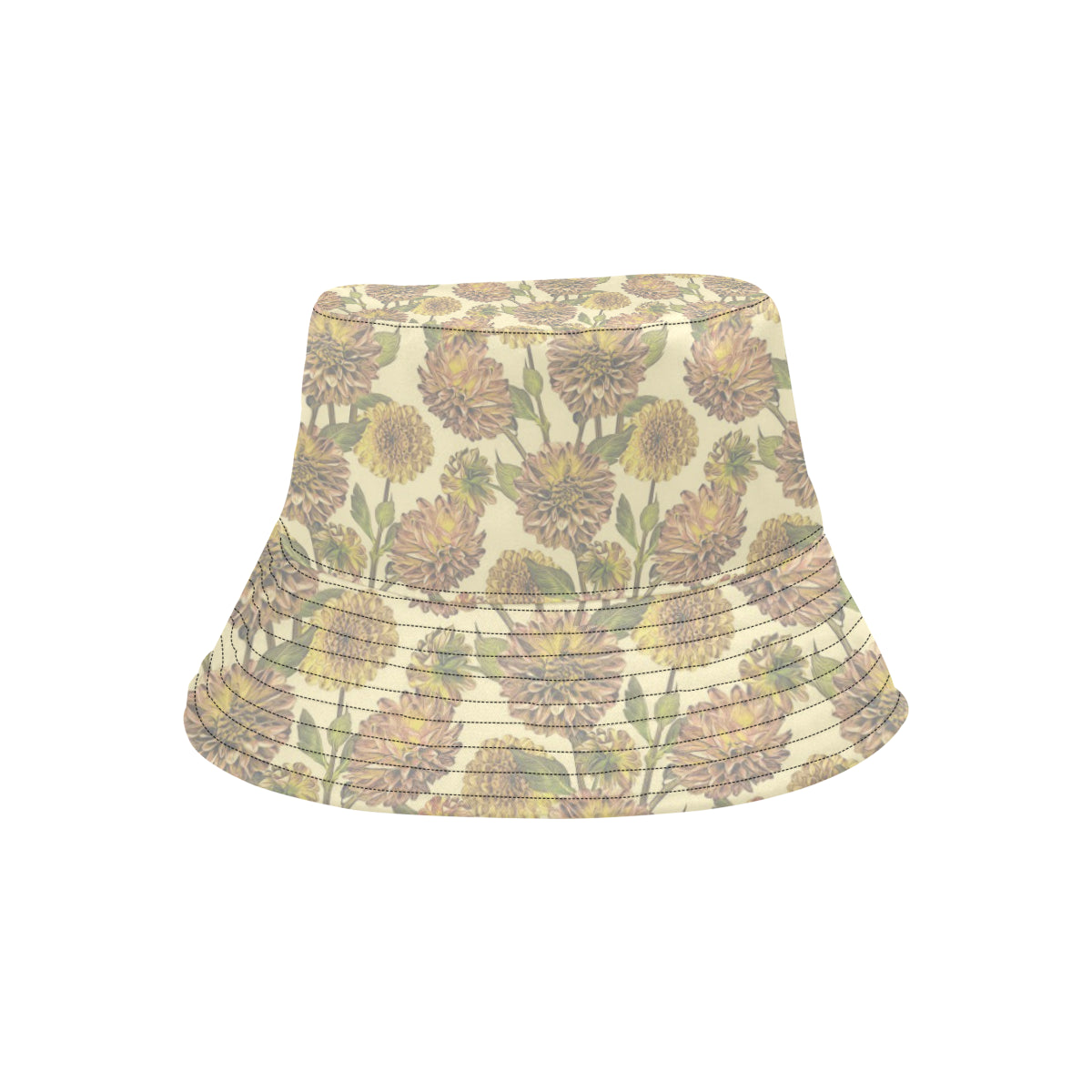 Dahlia Pattern Print Design DH09 Unisex Bucket Hat