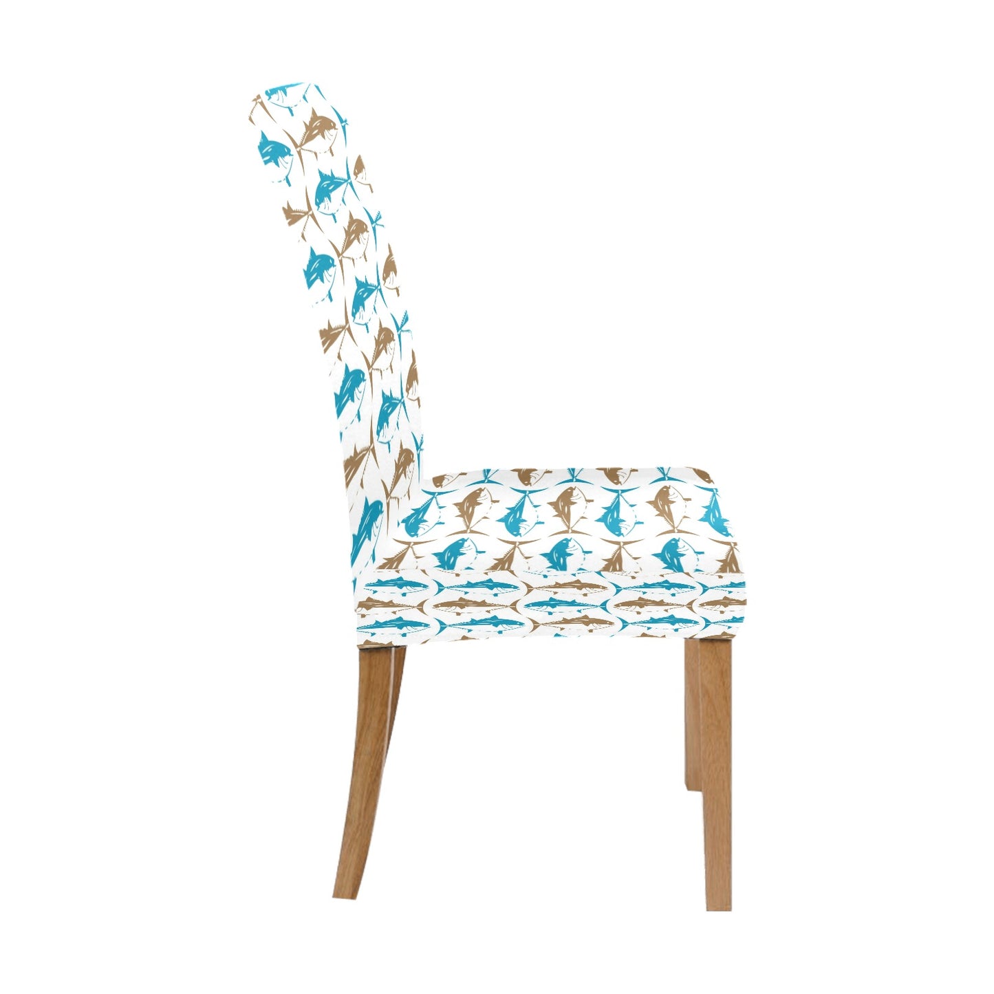 Tuna Fish Print Design LKS301 Dining Chair Slipcover