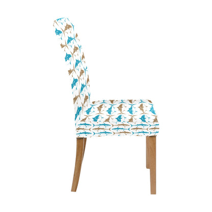 Tuna Fish Print Design LKS301 Dining Chair Slipcover